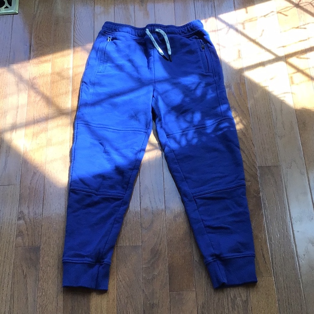 Hanna Andersson blue double knee sweat pants size 8